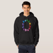 Gemstone Circle Fun Bunte Edelsteine Hoodie (Vorne ganz)