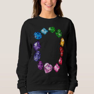 Gemstone Circle Fun Bunte Edelsteine Sweatshirt