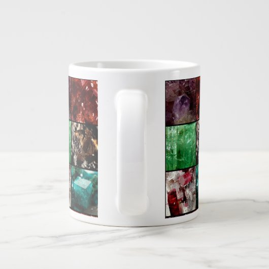 Gemstone Collage Giant Coffee Tasse (Rückseite)