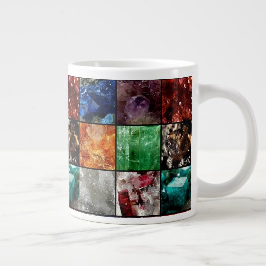 Gemstone Collage Giant Coffee Tasse (Rechts)