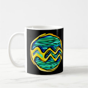 Gemstone Colored Aquarius Symbol Kaffeetasse