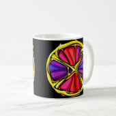 Gemstone Colored Sagittarius Symbol Kaffeetasse (VorderseiteRechts)