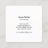 Gemstone Crystal Chakra Healer Quadratische Visitenkarte (Rückseite)