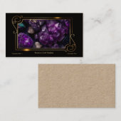 Gemstone Crystal Healing Amethyst Visitenkarte (Vorne/Hinten)