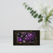 Gemstone Crystal Healing Amethyst Visitenkarte (Stehend Vorderseite)