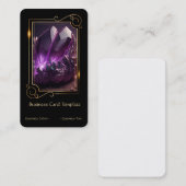 Gemstone Crystal Healing Amethyst Visitenkarte (Vorne/Hinten)
