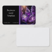 Gemstone Crystal Healing Amethyst Visitenkarte (Vorne/Hinten)