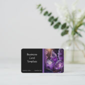 Gemstone Crystal Healing Amethyst Visitenkarte (Stehend Vorderseite)