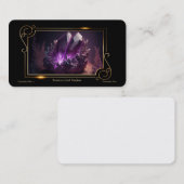 Gemstone Crystal Healing Amethyst Visitenkarte (Vorne/Hinten)