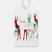 Gemstone Crystal Reindeer Frohe Weihnachten Geschenkanhänger (Rückseite)