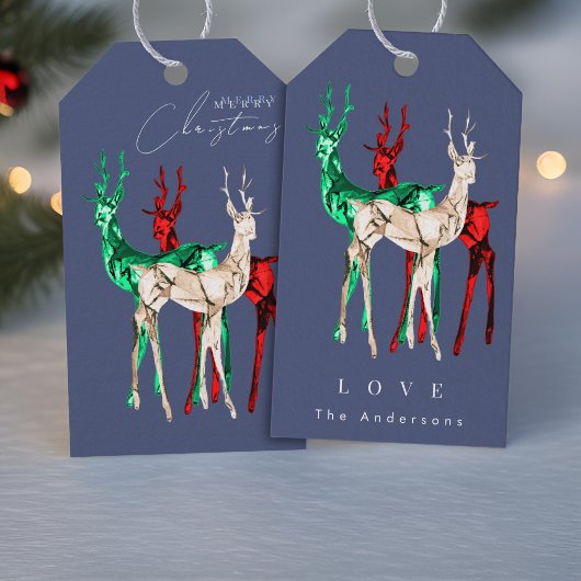 Gemstone Crystal Reindeer Frohe Weihnachten Geschenkanhänger