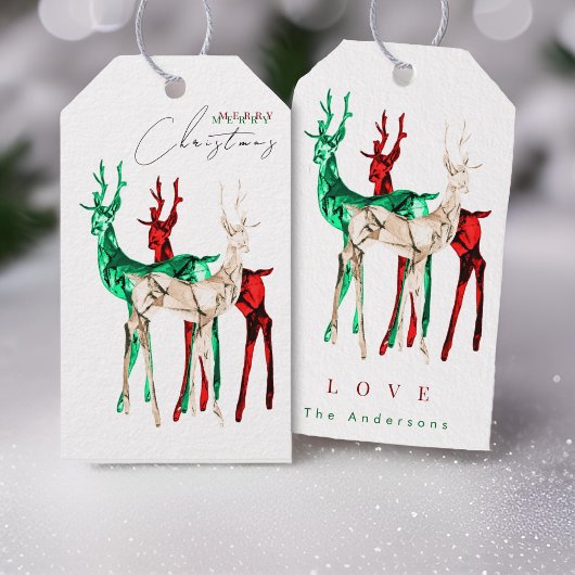 Gemstone Crystal Reindeer Frohe Weihnachten Geschenkanhänger