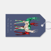 Gemstone Crystal Reindeer Frohe Weihnachten Geschenkanhänger (Vorderseite (Horizontal))