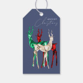 Gemstone Crystal Reindeer Frohe Weihnachten Geschenkanhänger (Rückseite)