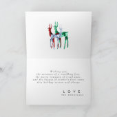 Gemstone Crystal Reindeer Frohe Weihnachtsfeiertag Karte (Innenseite)