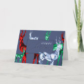Gemstone Crystal Reindeer Frohe Weihnachtsfeiertag Karte (Vorderseite)