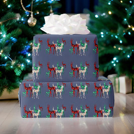 Gemstone Crystal Reindeer Weihnachtsfeiertag Geschenkpapier