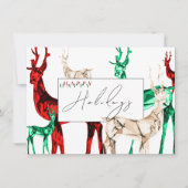 Gemstone Crystal Rentier Weihnachtskarte Feiertagskarte (Vorderseite)