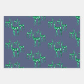 Gemstone Crystal Rentier Weihnachtsmuster Geschenkpapier Set (Vorderseite 2)