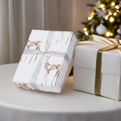 Gemstone Crystal Rentier Weihnachtswrapping Paper Geschenkpapier