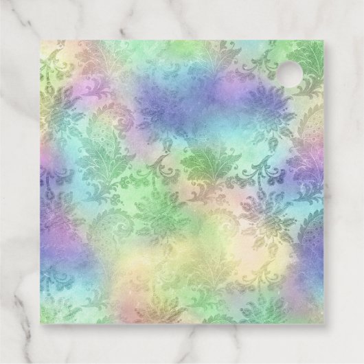 Gemstone Damask Geschenkanhänger (Rückseite)