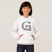 Gemstone Diamond Initial G Monogram Art Hoodie (Vorne ganz)