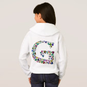 Gemstone Diamond Initial G Monogram Art Hoodie (Schwarz voll)