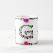 Gemstone Diamond Initial G Monogram Art Kaffeetasse (Mittel)
