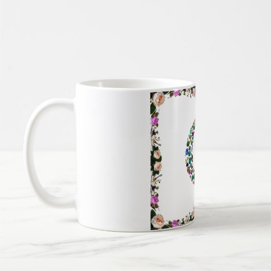 Gemstone Diamond Initial G Monogram Art Kaffeetasse (Links)