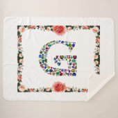 Gemstone Diamond Initial G Monogram Art Sherpadecke (Vorderseite (Horizontal))