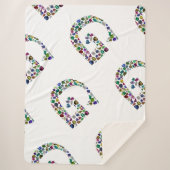 Gemstone Diamond Initial G Monogram Art Sherpadecke (Vorderseite)