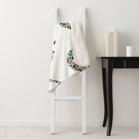 Gemstone Diamond Initial G Monogram Art Sherpadecke (Beispiel)