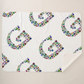 Gemstone Diamond Initial G Monogram Art Sherpadecke (Vorderseite (Horizontal))