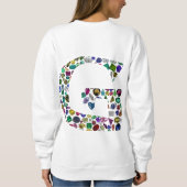 Gemstone Diamond Initial G Monogram Art Sweatshirt (Rückseite)