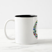 Gemstone Diamond Initial G Monogram Art Zweifarbige Tasse (Links)