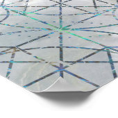 Gemstone Dragonfly auf dem sakralen Geometriemuste Poster (Ecke)