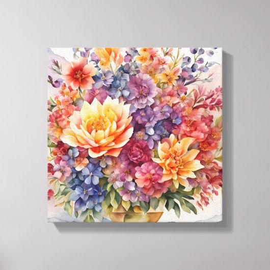 Gemstone Elegance Vibranine Blumenmeister Leinwanddruck (Vorderseite)