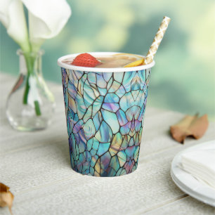 Gemstone Elements Opal farbiges Mix-Muster Pappbecher