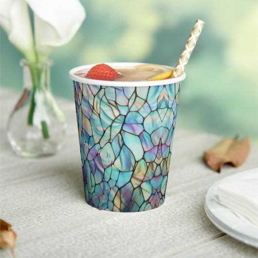 Gemstone Elements Opal farbiges Mix-Muster Pappbecher (In Situ)