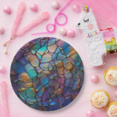 Gemstone Elements Opal farbiges Mix-Muster Pappteller (Party)