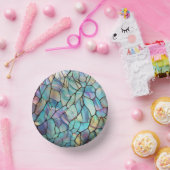 Gemstone Elements Opal farbiges Mix-Muster Pappteller (Party)
