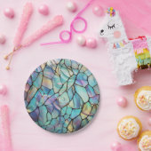 Gemstone Elements Opal farbiges Mix-Muster Pappteller (Party)