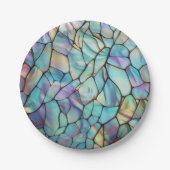 Gemstone Elements Opal farbiges Mix-Muster Pappteller (Vorderseite)
