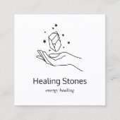 Gemstone Energy Crystal Healer Quadratische Visitenkarte (Vorderseite)