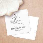 Gemstone Energy Crystal Healer Quadratische Visitenkarte