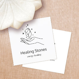 Gemstone Energy Crystal Healer Quadratische Visitenkarte