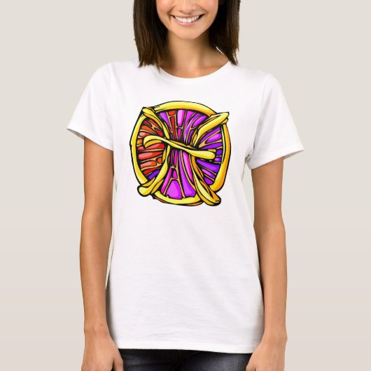 Gemstone Farbdrucke Symbol T-Shirt (Vorderseite)