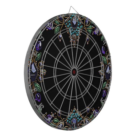 Gemstone Floral Dartboard Dartscheibe (Vorderseite Links)
