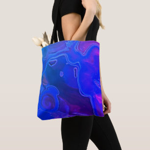 Gemstone Foto Bright Blue Neon Abstrakt Gem Tasche