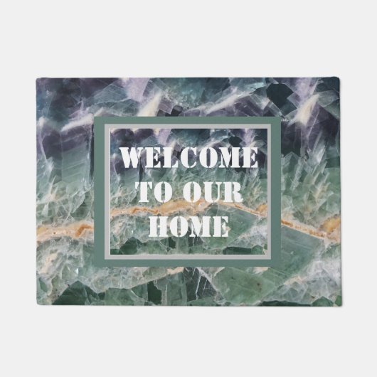 Gemstone Foto Schönes Fluorit Strip Gem Fußmatte (Vorderseite)